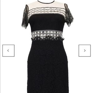 Sandro black and white lace dress in size 1 US 2)